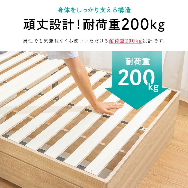 Amazon｜三栄コーポレーション ベッドフレーム ダブル ダブルベッド